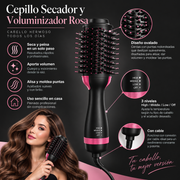 Cepillo secador y voluminizador Rosa